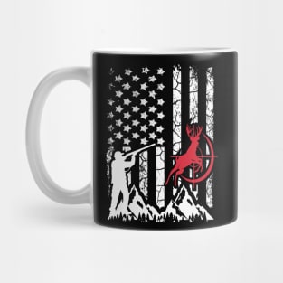 Hunting Vintage American flag For Hunters Mug